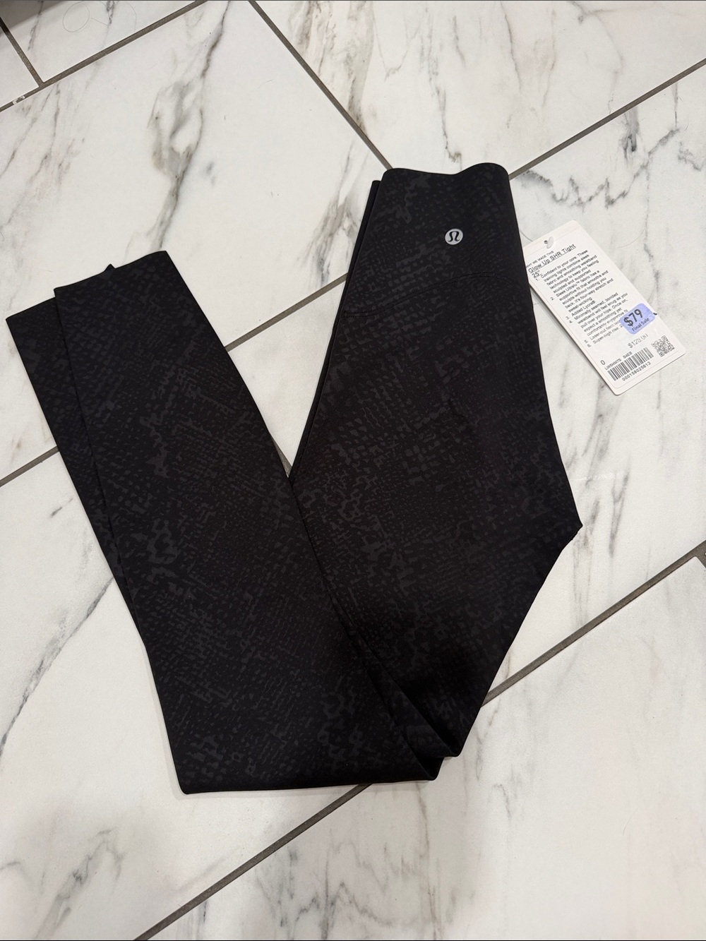 lululemon athletica Black Patterned Leggings